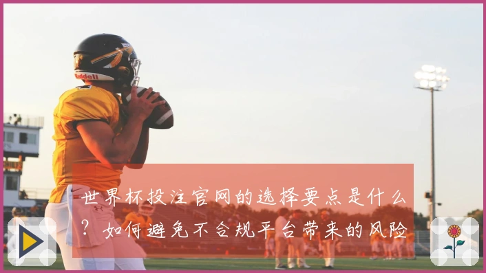 世界杯投注官网的选择要点是什么？如何避免不合规平台带来的风险？